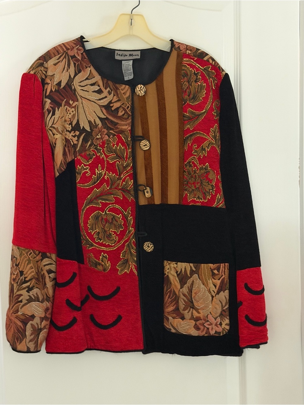 Red & Black Women's Jacket/Blazer, sz Lg